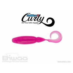 Shad Biwaa TailGunr Curly Pink Ice 6.3cm, 8buc/plic imagine