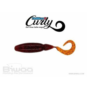 Shad Biwaa TailGunr Curly Bloodworm Texas Craw 9cm, 7buc/plic imagine