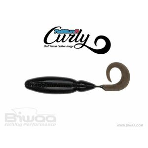 Shad Biwaa TailGunr Curly UV Black 9cm, 7buc/plic imagine