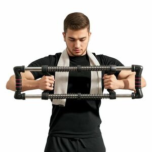 SPORTNOW Extensor pentru Piept cu Rezistență Reglabilă între 10-80kg, 80x22x5 cm, Negru | Aosom Romania imagine
