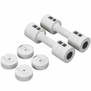 SPORTNOW Set de 2 gantere set de culturism discuri de greutate reglabile din oțel și cutie de depozitare 2 x 2, 5 kg alb | Aosom Romania imagine