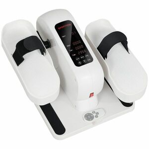 SPORTNOW Pedalier de apartament bicicletă eliptică de birou, ecran LCD, telecomandă și 12 viteze reglabile, 45 x 42 x 26 cm, alb | Aosom Romania imagine