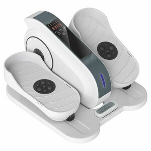 SPORTNOW Aparat eliptic de birou, bicicletă eliptică electrică cu ecran LCD, telecomandă și 10 viteze reglabile, 45 x 42 x 27 cm alb | Aosom Romania imagine