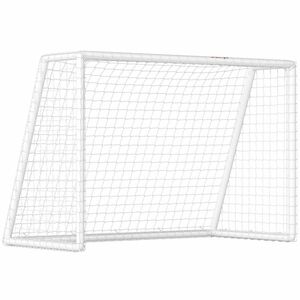 SPORTNOW Poartă de fotbal, plasă robustă, cadru din plastic, țăruși, 180L x 92B x 124H cm, Alb | Aosom Romania imagine