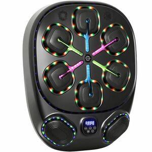 SPORTNOW Aparat de Box Muzical de Perete cu 9 Moduri și Lumini LED Multicolore, Music Boxing Machine pentru Adulți cu Conexiune Bluetooth, pentru Acasă și Sală, 61x48x11 cm, Negru | Aosom Romania imagine