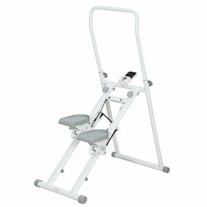 Stepper Vertical SPORTNOW, Fitness Acasă, Pliabil și Compact, Climber Vertical cu Mâner Reglabil, Pedale Antiderapante, Display LCD, Antrenament Cardio Complet pentru Sala de Acasă | Aosom Romania imagine