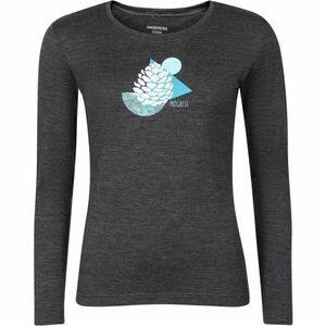 PROGRESS HELA CONE Tricou merino cu mânecă lungă de damă, gri închis, mărime imagine