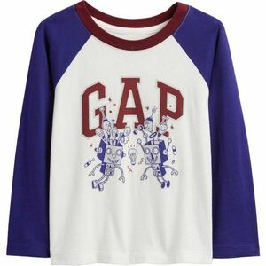 GAP V-FRCH LS LOGO RAGLAN T Tricou pentru copii, alb, mărime 2Y imagine