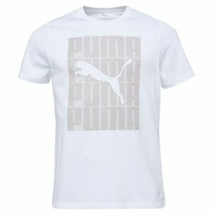 Puma GRAPHIC PUMA WORDING TEE Tricou pentru bărbați, alb, mărime imagine