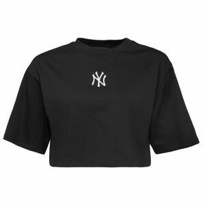 New Era NEW YORK YANKEES LEAGUE ESSENTIAL MIDI CROP Tricou pentru femei, negru, mărime imagine