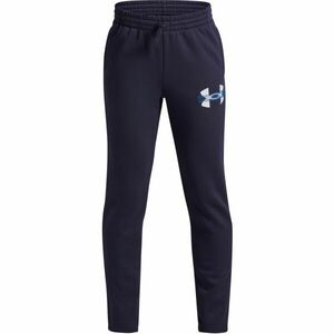 Under Armour RIVAL FLEECE COLORBLOCK Pantaloni de trening pentru băieți, albastru închis, mărime XL imagine
