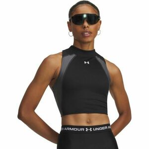 Under Armour HEATGEAR RIB Top pentru femei, negru, mărime M imagine