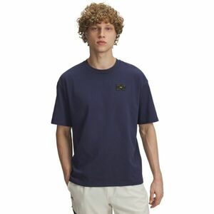 Under Armour HEAVYWEIGHT WOVEN LABEL Tricou pentru bărbați, albastru închis, mărime M imagine