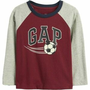 GAP V-FRCH LS LOGO RAGLAN T Tricou pentru copii, roșu, mărime 3Y imagine