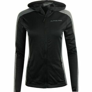 ALPINE PRO SELEDA Hanorac cu glugă pentru femei, negru, mărime imagine