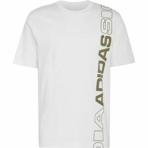 adidas VERTICAL LINEAR LOGO GRAPHIC T-SHIRT Tricou de bărbați, alb, mărime XXL imagine