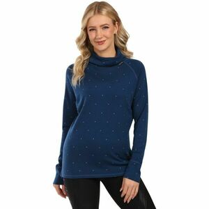 KILPI JANNU Pulover cu guler înalt și mâneci lungi din lână merino pentru femei, albastru închis, mărime imagine