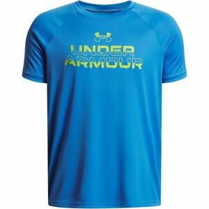 Under Armour SPLIT WORDMARK Tricou pentru băieţi, albastru, mărime XL imagine