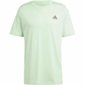 adidas ESSENTIALS SINGLE JERSEY EMBROIDERED Tricou pentru bărbați, verde deschis, mărime XXL imagine