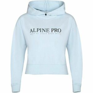 ALPINE PRO JEFEWA Hanorac cu glugă din bumbac pentru femei, albastru deschis, mărime imagine