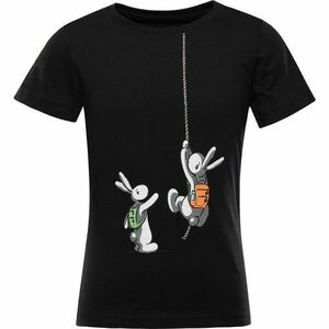 ALPINE PRO DREQO Tricou pentru copii, negru, mărime 128-134 imagine