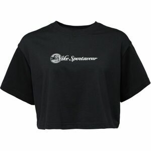 Nike SPORTSWEAR CLUB SS CROP TEE CC W Tricou de damă, negru, mărime imagine