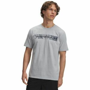 Under Armour UA CAMO CHEST STRIPE SS Tricou bărbați, gri, mărime imagine