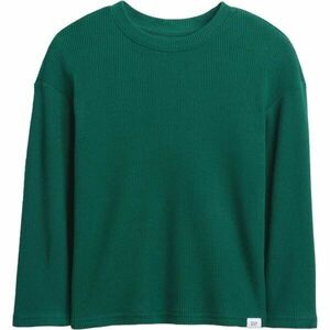 GAP V-LS COZY WAFFLE CREW Tricou pentru copii, verde, mărime 5Y imagine