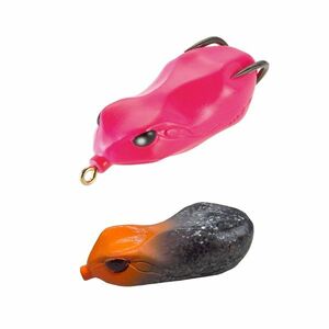 Creatura Tiemco Vajra Frog FRG-60, Orange Head/Smoke Glitter, 6cm imagine