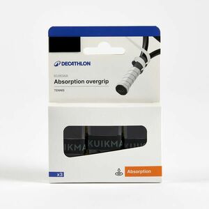 Set 3 Overgrip de tenis absorbant Negru imagine