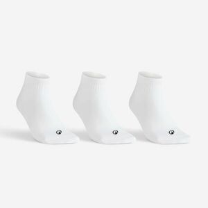 Set 3 Perechi Şosete Mid Tenis RS100 Alb Adulți imagine