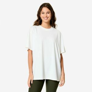 Tricou Oversize decolteu rotund Ocru Damă imagine