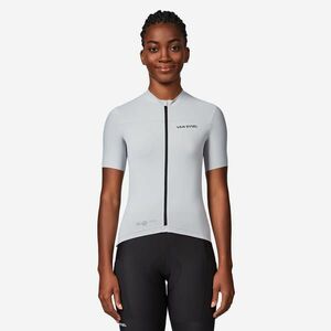 Tricou ciclism pe șosea ajustat EDR 2 Gri Damă imagine