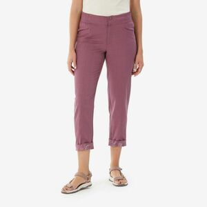Pantalon de drumeție din in, NH500 mov damă imagine
