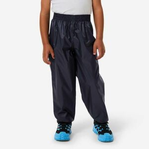 Suprapantalon Impermabil Drumeție la munte MH100 Albastru-Negru Copii 2-6 ani imagine