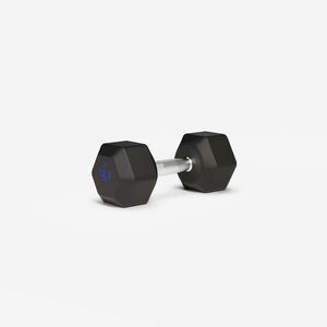 Ganteră hexagonală de crosstraining și bodybuilding Dumbell 12, 5 kg, Negru imagine