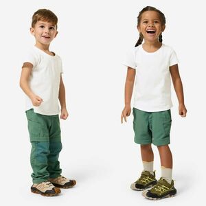 Pantalon modulabil de drumeție MH500 verde Copii imagine