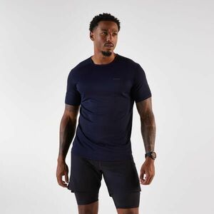 Tricou de trail Kiprun Run 500 Resist Gri-Negru Bărbați imagine