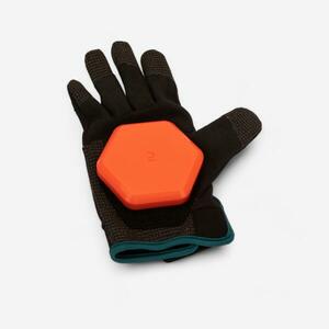 Mănuși Slide Longboard Freeride GLOVES 500 Negru-Portocaliu imagine
