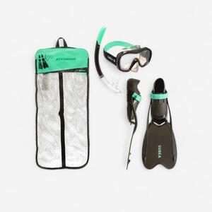 Kit snorkeling R'Gomoove Negru-Verde Adulți imagine