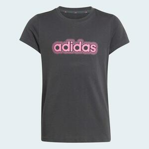 Tricou din bumbac ADIDAS Gri-Roz Fete imagine