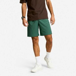 Pantalon scurt de fitness respirant, buzunare cu fermoar, Verde Bărbați imagine