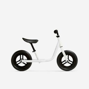 Bicicletă fără pedale Runride 100 10'' alb-negru copii 85-105 cm imagine