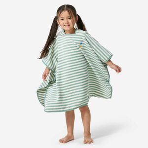 Poncho de de baie dungi Verde Bebeluși imagine