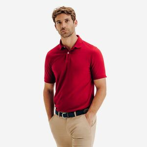 Tricou polo de golf bumbac și poliester MW500 Bordo Bărbați imagine