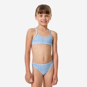 Costum de baie 2 piese surf bretele încrucișate Vichy Boni Albastru Fete imagine