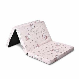 Saltea pliabila de voiaj Lorelli Pink Ballerina Bear, 60 x 120 x 5 cm, spuma elastica imagine