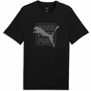 Puma GRAPHIC WORDING TEE Tricou pentru bărbați, negru, mărime imagine