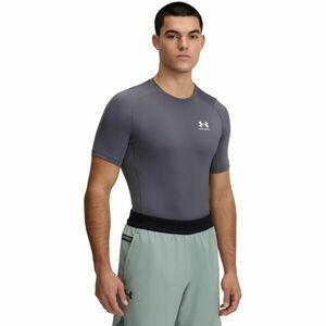 Under Armour HG ARMOUR COMP SS Tricou de bărbați, gri închis, mărime M imagine