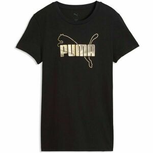 Puma ESSENTIALS LOGO LAB METALLIC TEE Tricou damă, negru, mărime imagine